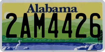 AL license plate 2AM4426