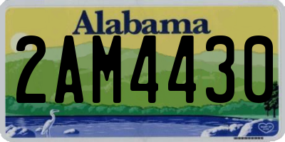 AL license plate 2AM4430