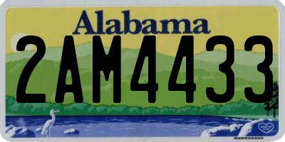 AL license plate 2AM4433