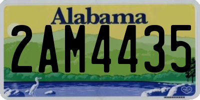 AL license plate 2AM4435