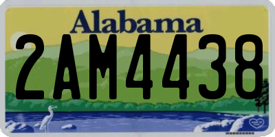 AL license plate 2AM4438