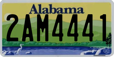 AL license plate 2AM4441