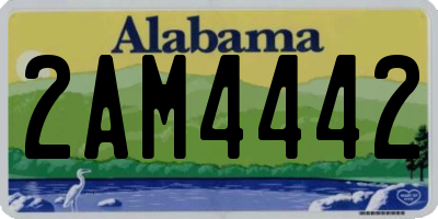 AL license plate 2AM4442