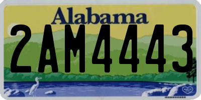 AL license plate 2AM4443