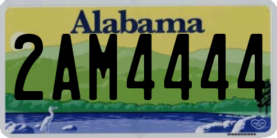 AL license plate 2AM4444