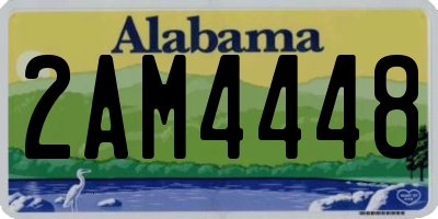 AL license plate 2AM4448