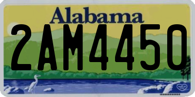 AL license plate 2AM4450