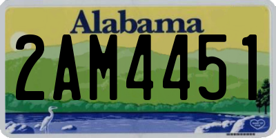 AL license plate 2AM4451