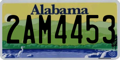 AL license plate 2AM4453