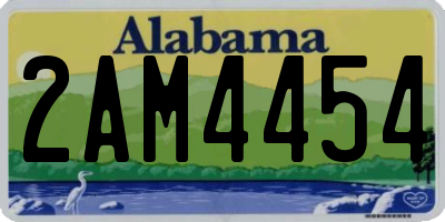 AL license plate 2AM4454