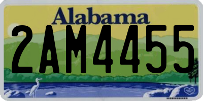AL license plate 2AM4455