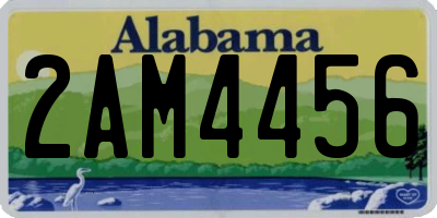 AL license plate 2AM4456