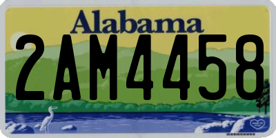 AL license plate 2AM4458
