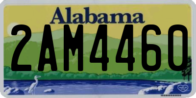 AL license plate 2AM4460