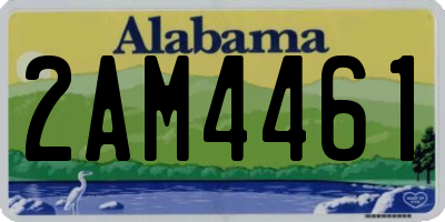 AL license plate 2AM4461