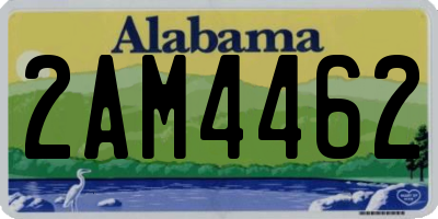 AL license plate 2AM4462