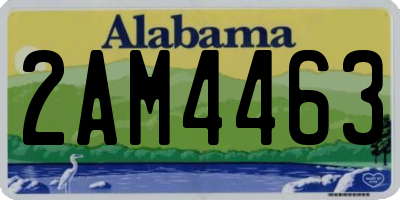 AL license plate 2AM4463
