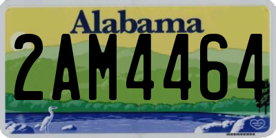 AL license plate 2AM4464