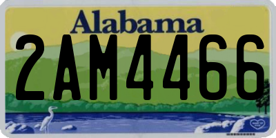 AL license plate 2AM4466