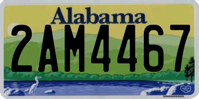 AL license plate 2AM4467