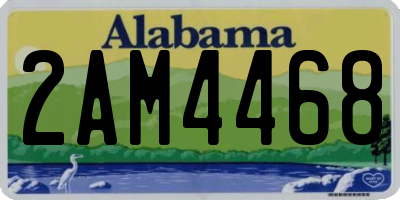 AL license plate 2AM4468