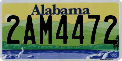 AL license plate 2AM4472