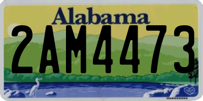 AL license plate 2AM4473