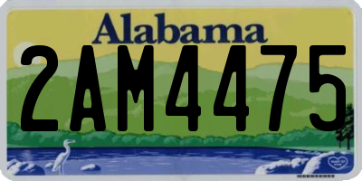 AL license plate 2AM4475