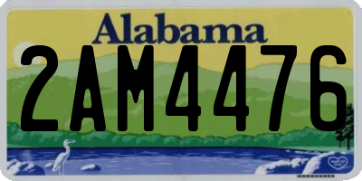 AL license plate 2AM4476