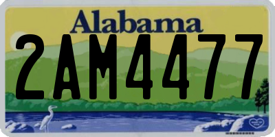 AL license plate 2AM4477