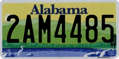 AL license plate 2AM4485