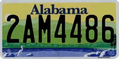AL license plate 2AM4486