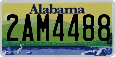 AL license plate 2AM4488