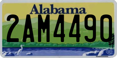 AL license plate 2AM4490