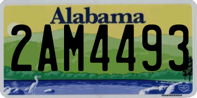 AL license plate 2AM4493