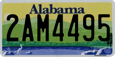 AL license plate 2AM4495
