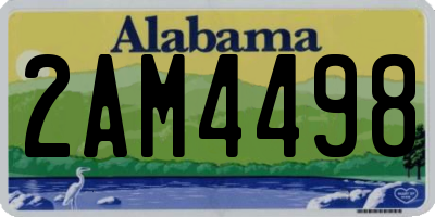 AL license plate 2AM4498