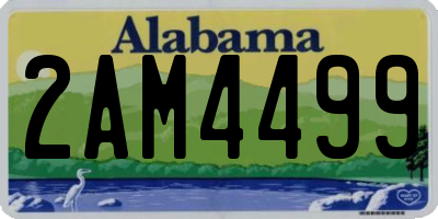 AL license plate 2AM4499