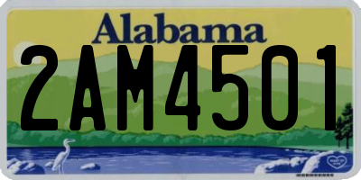 AL license plate 2AM4501