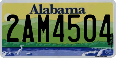 AL license plate 2AM4504