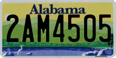 AL license plate 2AM4505
