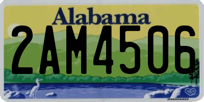 AL license plate 2AM4506