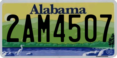 AL license plate 2AM4507