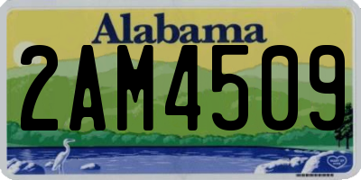 AL license plate 2AM4509