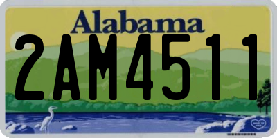 AL license plate 2AM4511