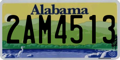 AL license plate 2AM4513