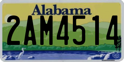 AL license plate 2AM4514