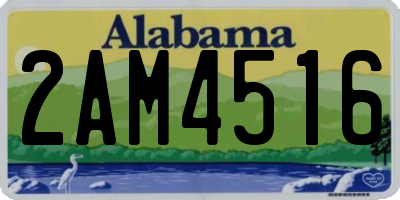 AL license plate 2AM4516