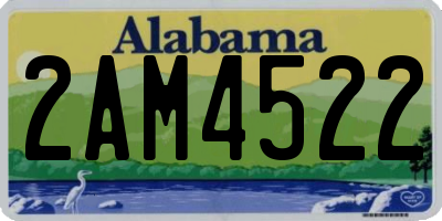AL license plate 2AM4522