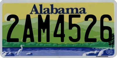 AL license plate 2AM4526